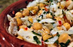 Portuguese Salted Cod and Chick Pea Salad Recipe