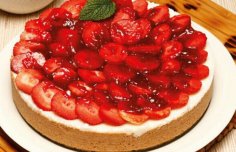 Portuguese Yogurt Flan with Strawberries Recipe