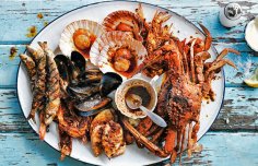 Portuguese Barbecued Seafood Platter