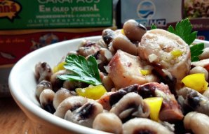 Yum Black Eyed Peas and Octopus Salad Recipe