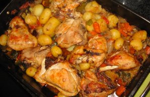 Portuguese Roasted Chicken with Vegetables