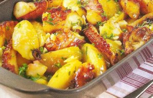 Portuguese Roasted Octopus with Potatoes