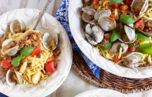 Portuguese Pasta with Clams and Chouriço