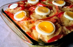 Portuguese Cod Casserole with Cabbage