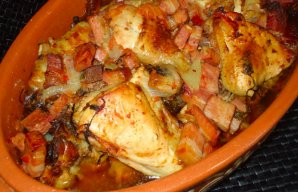 Delicious Portuguese Chicken with Bacon Recipe