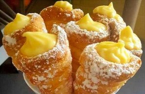 Portuguese Cornucópias with Lemon Cream Recipe