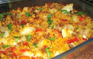 Portuguese Cod with Corn Bread and Chouriço Recipe