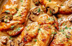 Portuguese Tender Chicken with Mushrooms