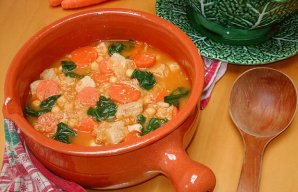 Easy Portuguese Pork and Chickpea Soup Recipe