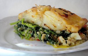 Portuguese Grilled Cod with Greens