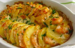 Portuguese Shrimp & Potato Gratin