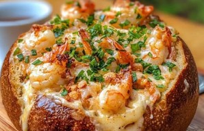 Delicious Portuguese Stuffed Shrimp Bread Recipe