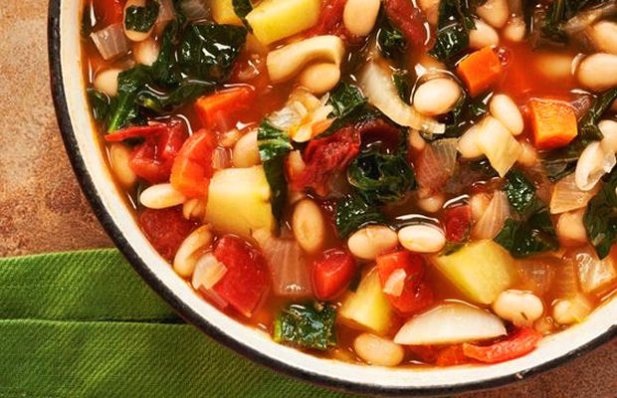 Portuguese Collard Greens & White Bean Soup