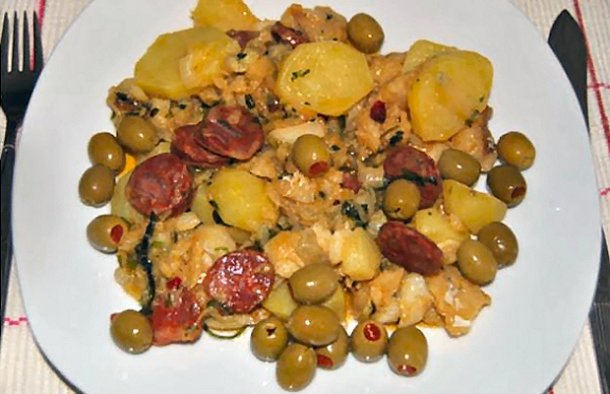 Portuguese Cod with Chouriço