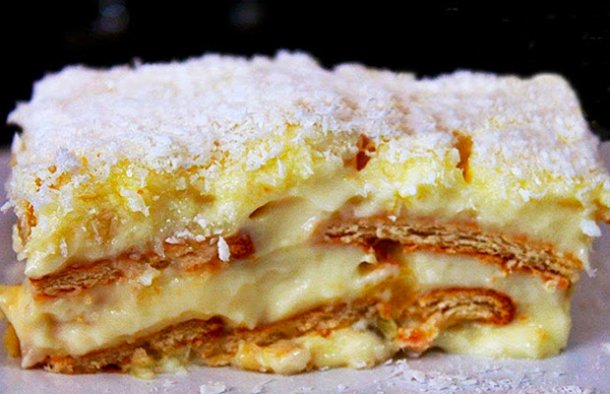 Portuguese Pineapple & Maria Cookies Cake