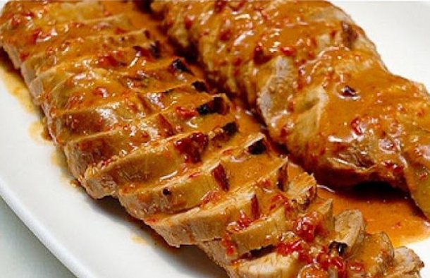 Portuguese Roasted Pork Tenderloin with Sauce